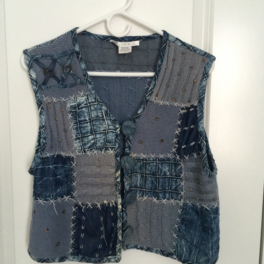 Chic Patchwork Denim Vest